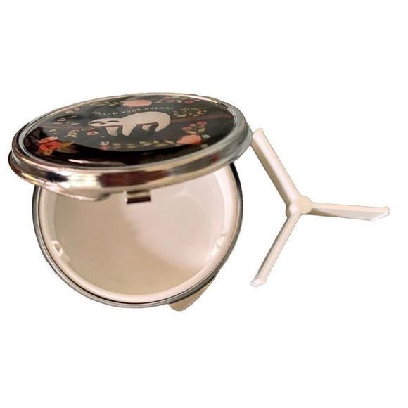 NEW Sloth "Follow Your Dreams" 3 Section Medicine or Storage Box with Mirror - Picture 9 of 10